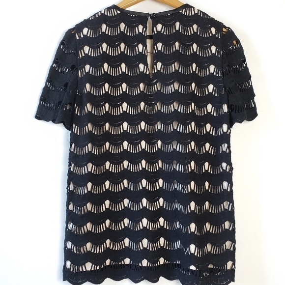 NEW! KATE SPADE Scalloped Lace Top/Blouse 0. - Picture 7 of 9